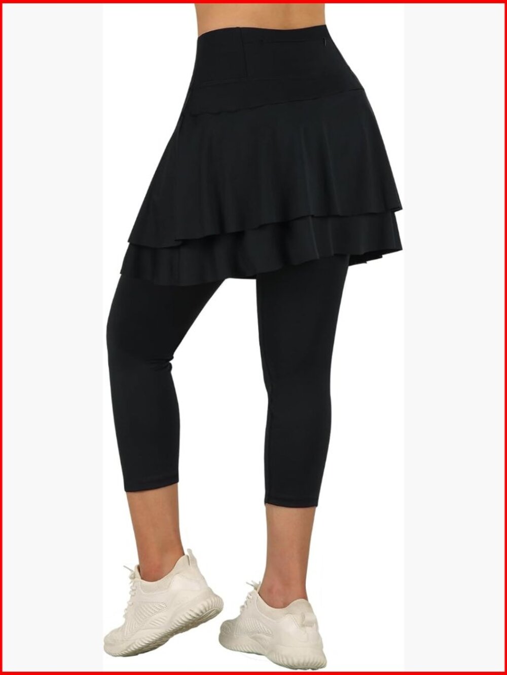 Active Skirted Leggings with Pockets, High Waisted, Moisture Wicking